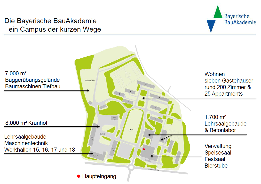 Lageplan der Bayerischen BauAkademie